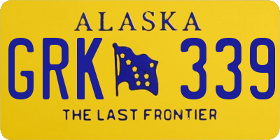 AK license plate GRK339