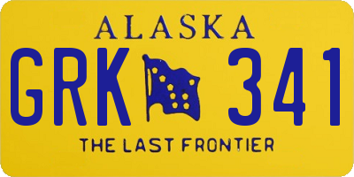 AK license plate GRK341