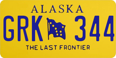 AK license plate GRK344