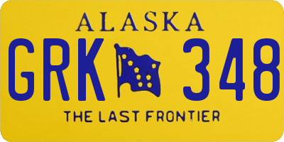 AK license plate GRK348