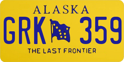 AK license plate GRK359