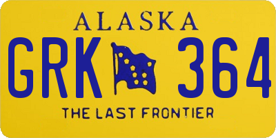 AK license plate GRK364