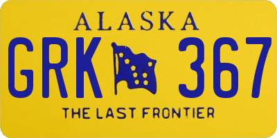 AK license plate GRK367