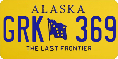AK license plate GRK369