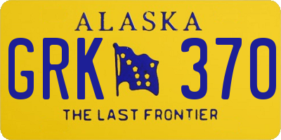 AK license plate GRK370