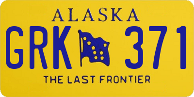 AK license plate GRK371