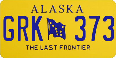 AK license plate GRK373