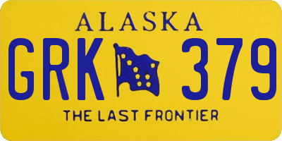 AK license plate GRK379