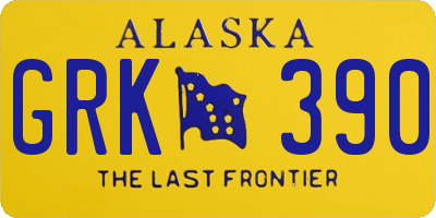 AK license plate GRK390