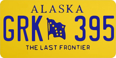 AK license plate GRK395