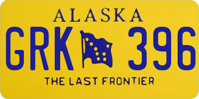 AK license plate GRK396