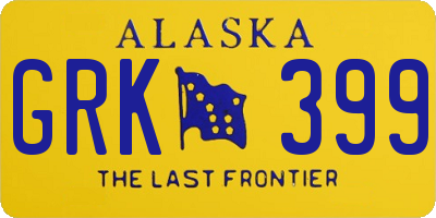 AK license plate GRK399