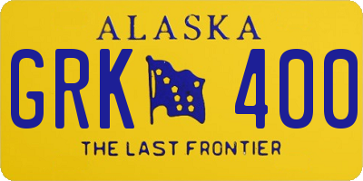 AK license plate GRK400