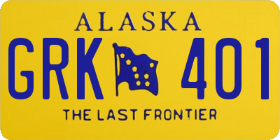 AK license plate GRK401