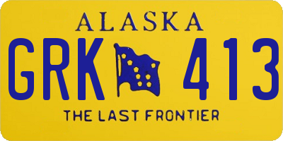 AK license plate GRK413