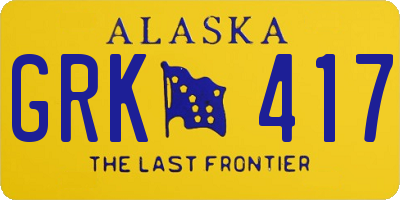 AK license plate GRK417