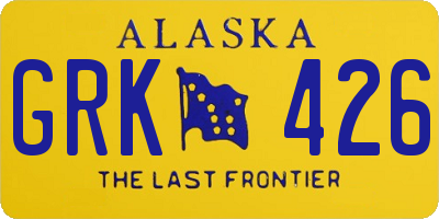 AK license plate GRK426