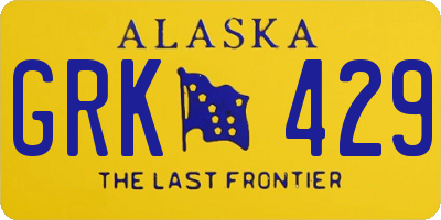 AK license plate GRK429