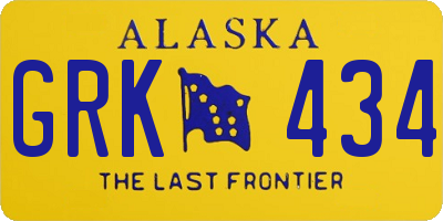 AK license plate GRK434