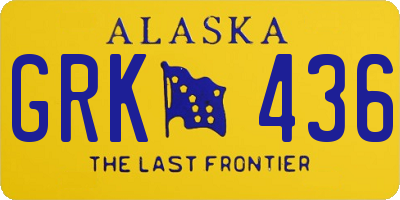 AK license plate GRK436