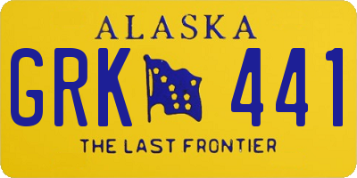 AK license plate GRK441