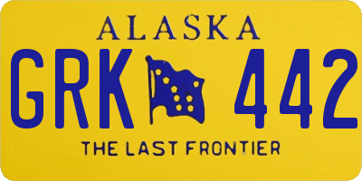 AK license plate GRK442