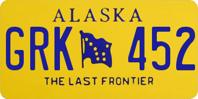 AK license plate GRK452