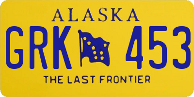 AK license plate GRK453