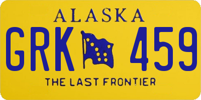 AK license plate GRK459