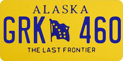 AK license plate GRK460