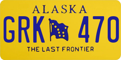 AK license plate GRK470