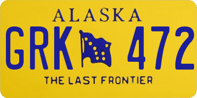 AK license plate GRK472