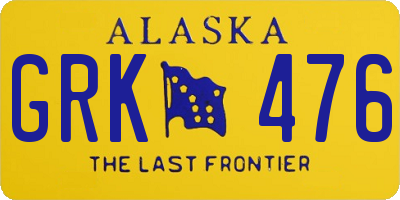 AK license plate GRK476