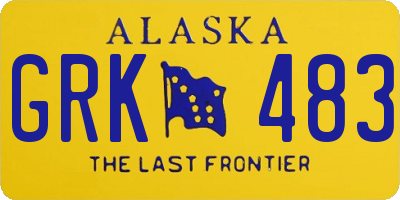 AK license plate GRK483