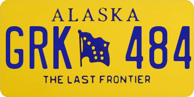 AK license plate GRK484