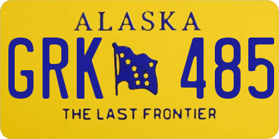 AK license plate GRK485