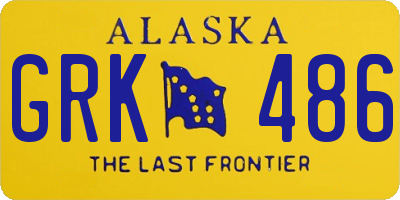 AK license plate GRK486