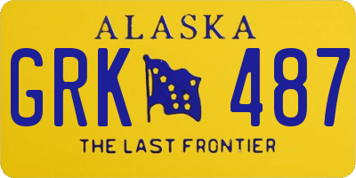 AK license plate GRK487