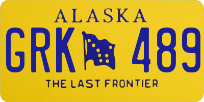 AK license plate GRK489