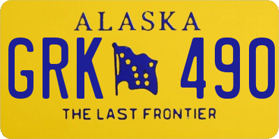 AK license plate GRK490