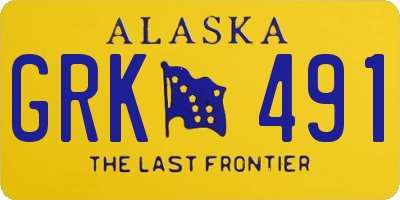 AK license plate GRK491