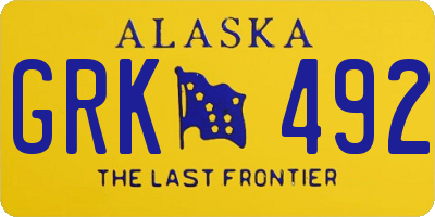 AK license plate GRK492