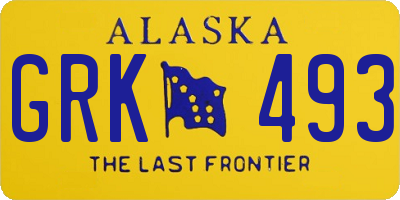 AK license plate GRK493