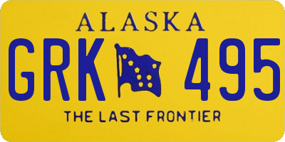 AK license plate GRK495