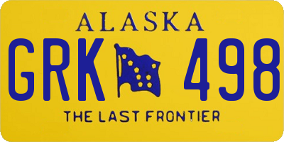 AK license plate GRK498