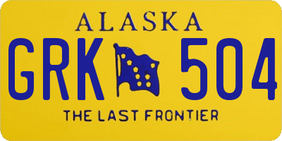 AK license plate GRK504