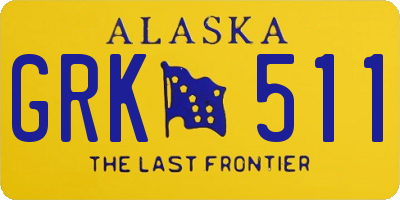 AK license plate GRK511