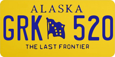 AK license plate GRK520