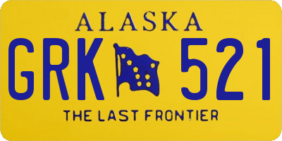 AK license plate GRK521