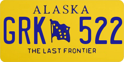 AK license plate GRK522